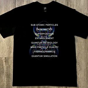 BGVC Denver Quantum Physics Key Terms Graphic Tee Black, Cotton, Unisex Large